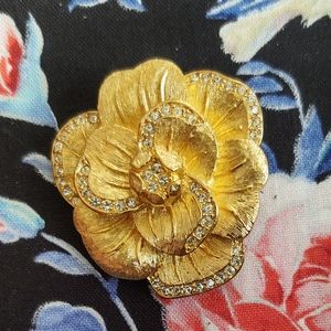 Vintage Christian Dior flower brooch